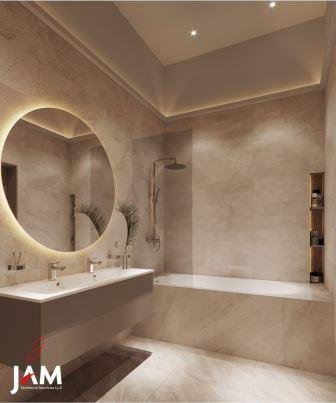 Bathroom renovation with cabinets in the Dubai
